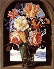 Ambrosius Benson Paintings - Bouquet of Flowers by Ambrosius Bosschaert the Elder
